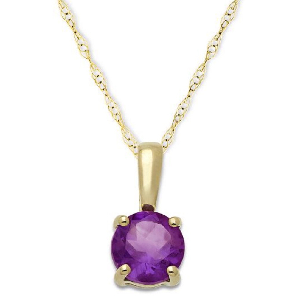 14k gold Amethyst Pendant Necklace R.H. Macy & Co.